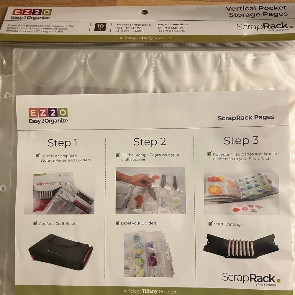 Totally Tiffany ScrapRack Vertical Pocket Storage Pages